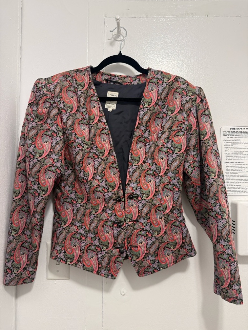 Rare Vintage Ungaro Solo Donna Patterned Blazer